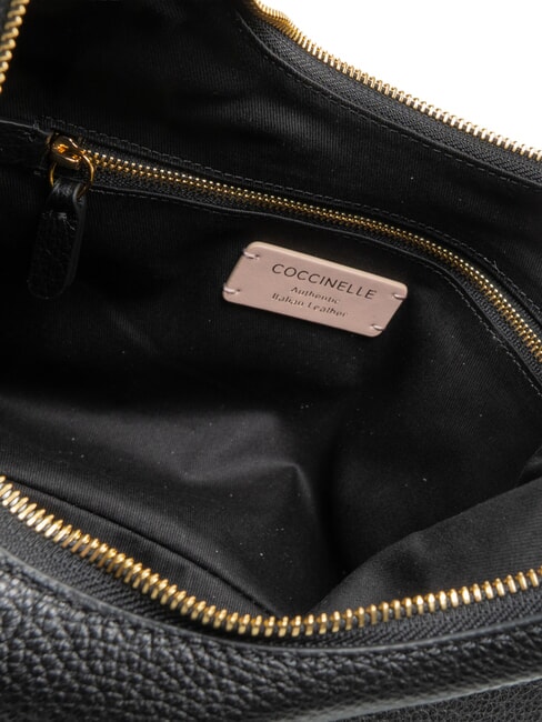 SAGITTA Bolsa de papel de cuero, cuero negro - Bolsos Mujer