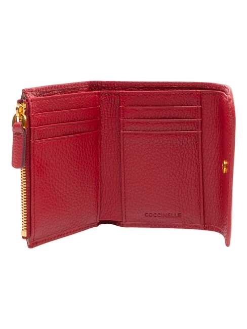 DEW Cartera compacta de cuero sangr&iacute;a - Carteras Mujer