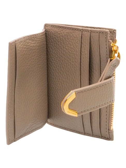 DEW Tarjetero de cuero topo c&aacute;lido - Carteras Mujer