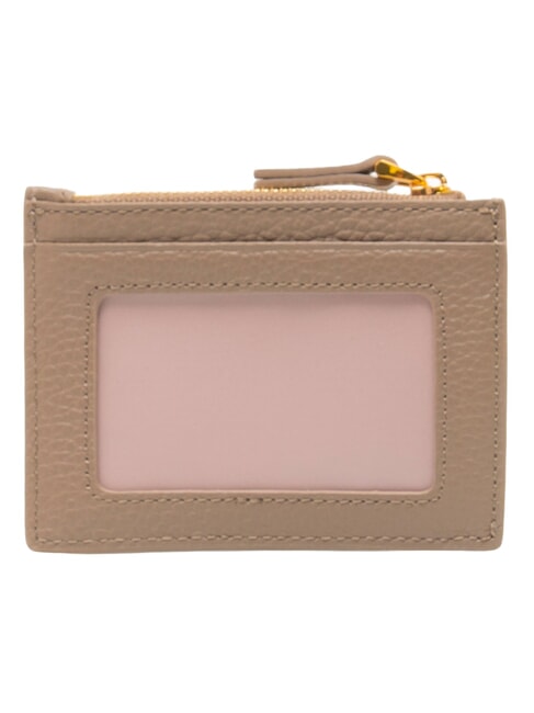 DEW Tarjetero de cuero topo c&aacute;lido - Carteras Mujer