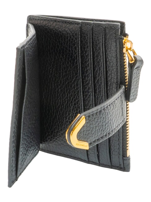 DEW Tarjetero de cuero negro - Carteras Mujer
