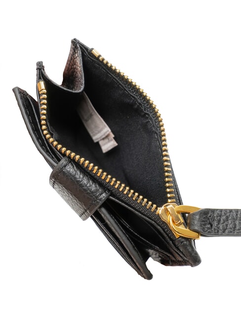 DEW Tarjetero de cuero negro - Carteras Mujer
