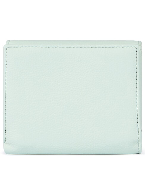 BASIC Cartera peque&ntilde;a de piel con solapa celestial - Carteras Mujer