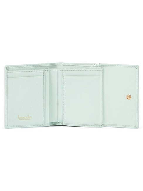 BASIC Cartera peque&ntilde;a de piel con solapa celestial - Carteras Mujer