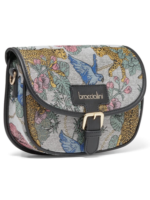 JACQUARD Minibolso de hombro multicolor gris - Bolsos Mujer