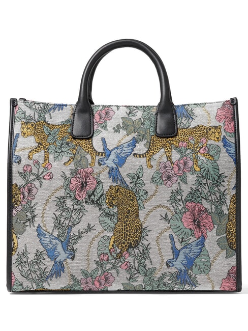 JACQUARD Bolso de mano con correa para el hombro. multicolor gris - Bolsos Mujer