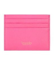 BRACCIALINI BASIC Tarjetero plano de cuero fucsia - Carteras Mujer - 2