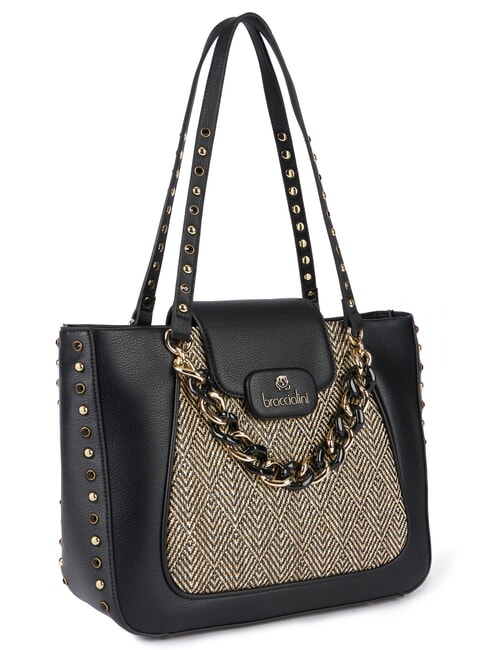 CHAIN Comprador de hombro negro - Bolsos Mujer