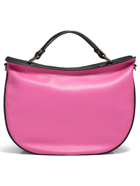 JASMINE  Bolso de mano, con bandolera, en piel fucsia/negro - Bolsos Mujer