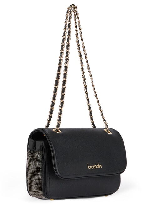 KIM Bolso convertible con malla met&aacute;lica negro - Bolsos Mujer