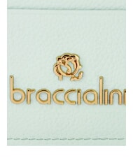 BRACCIALINI BASIC Tarjetero plano de cuero celestial - Carteras Mujer - 3