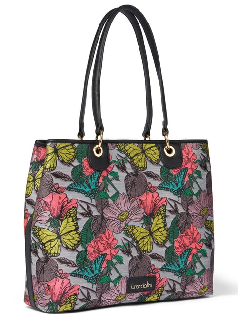JACQUARD Bolso de hombro con correa para el hombro. negro m&uacute;ltiple - Bolsos Mujer