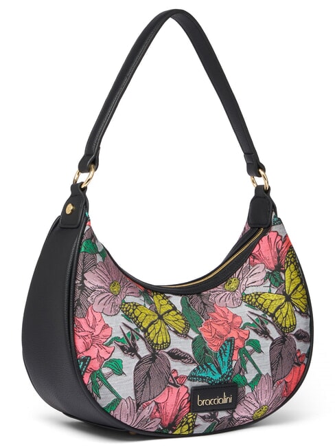 JACQUARD Bolso de hombro negro m&uacute;ltiple - Bolsos Mujer
