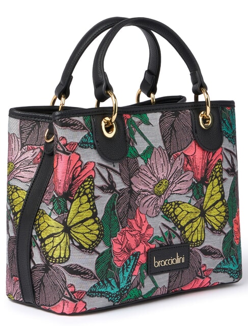 JACQUARD Bolso de mano con correa para el hombro. negro m&uacute;ltiple - Bolsos Mujer