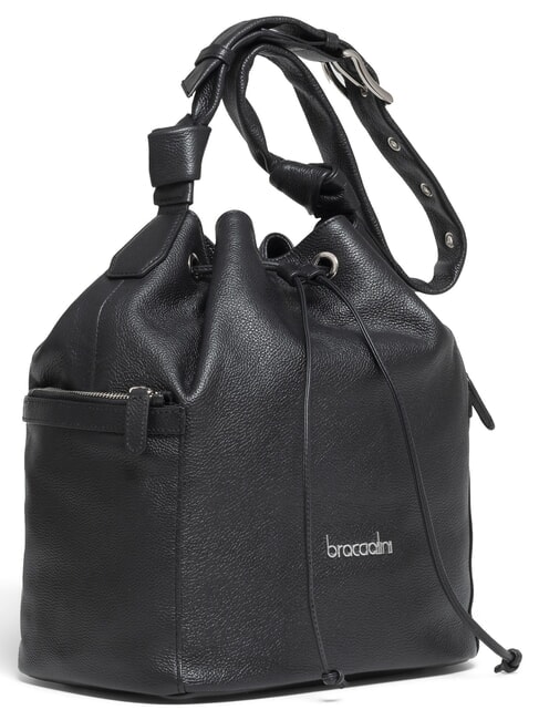 NORA Cubo de hombro, en cuero negro - Bolsos Mujer
