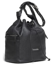 BRACCIALINI NORA Cubo de hombro, en cuero negro - Bolsos Mujer - 2