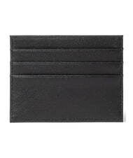 BRACCIALINI BASIC Tarjetero plano de cuero negro - Carteras Mujer - 2