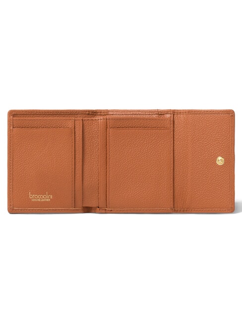 BASIC Cartera peque&ntilde;a de cuero marr&oacute;n - Carteras Mujer