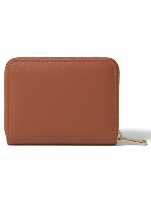 BASIC Cartera de cuero para mujer marr&oacute;n - Carteras Mujer