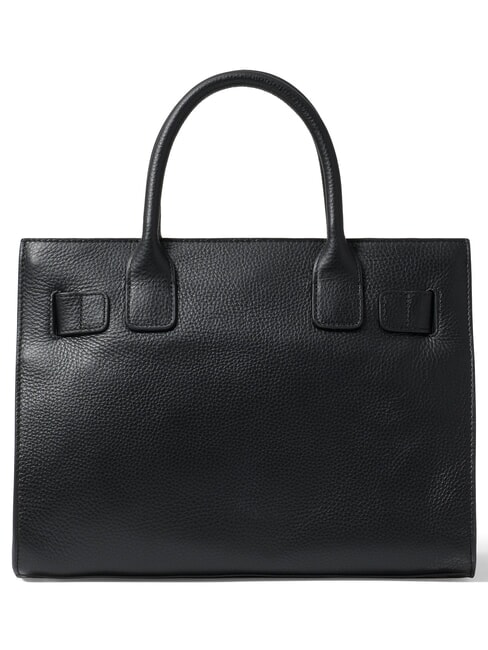 HELLEN Bolso de piel con correa para el hombro negro - Bolsos Mujer