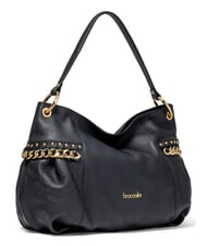 BRACCIALINI NORA Bolso de hombro de piel con cadena - Bolsos Mujer