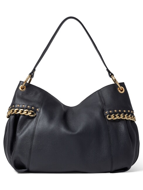 NORA Bolso de hombro de piel con cadena negro - Bolsos Mujer