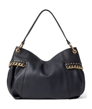 BRACCIALINI NORA Bolso de hombro de piel con cadena negro - Bolsos Mujer - 3