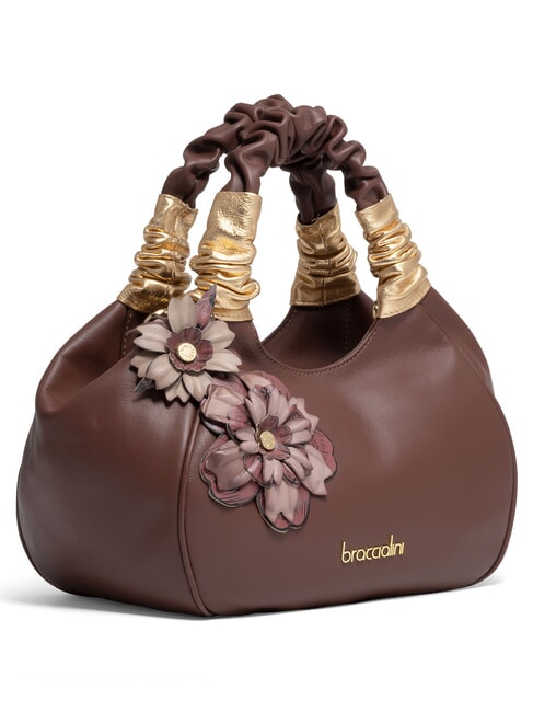 SARA Bolso de piel con correa para el hombro. marr&oacute;n - Bolsos Mujer