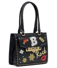 BRACCIALINI ROCK bolso de hombro con parche negro - Bolsos Mujer - 2