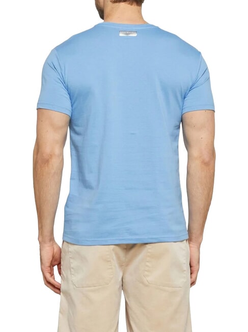 BASIC Camiseta de manga corta y cuello redondo azur - camiseta