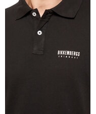 BIKKEMBERGS ICONIC Polo de algod&oacute;n de manga corta negro - camisa polo - 3
