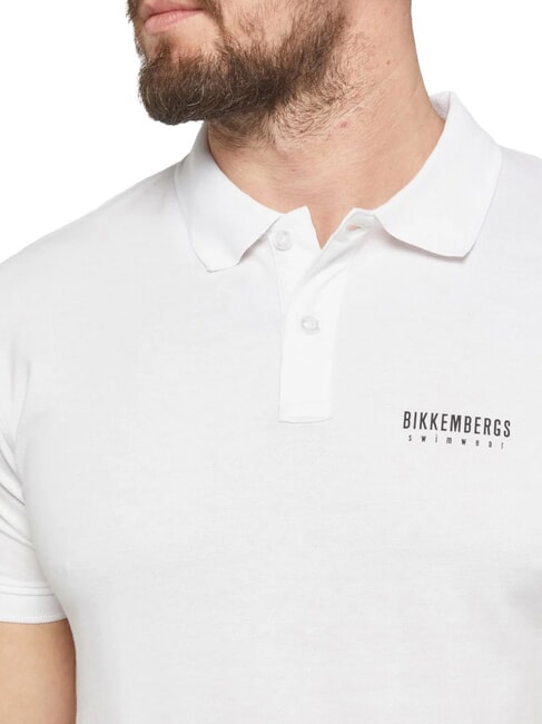 ICONIC Polo de algod&oacute;n de manga corta blanco - camisa polo