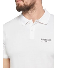 BIKKEMBERGS ICONIC Polo de algod&oacute;n de manga corta blanco - camisa polo - 3