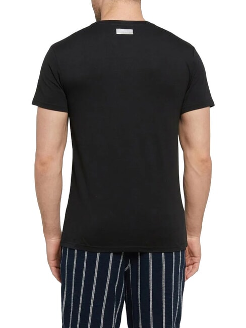BASIC Camiseta de manga corta y cuello redondo negro - camiseta