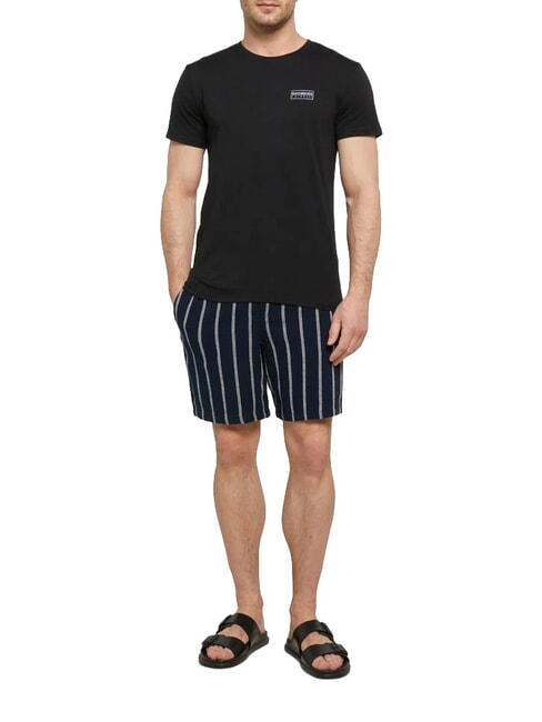 BASIC Camiseta de manga corta y cuello redondo negro - camiseta