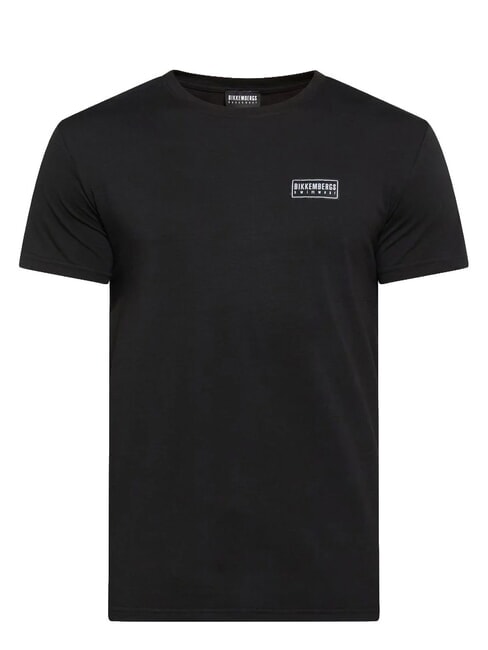 BASIC Camiseta de manga corta y cuello redondo negro - camiseta