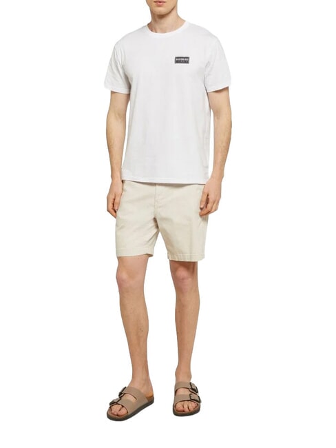 BASIC Camiseta de manga corta y cuello redondo blanco - camiseta