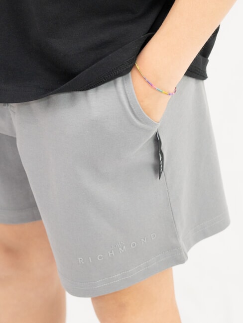 RUNDAVO Camiseta + Pantalones cortos negro/plata - Ch&aacute;ndales para ni&ntilde;os