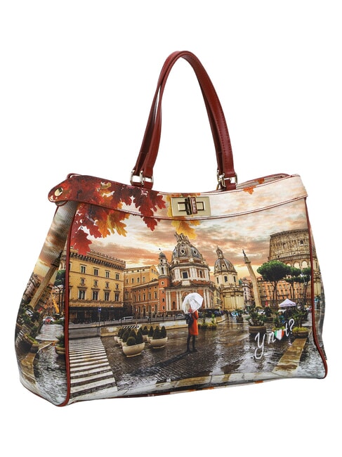 YESBAG Bolso de hombro XL Roma lloviendo - Bolsos Mujer