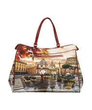 YNOT YESBAG Bolso de hombro XL Roma lloviendo - Bolsos Mujer - 3