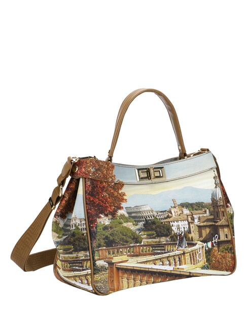 YESBAG Bolso de mano L, con correa para el hombro paisaje de Roma - Bolsos Mujer