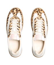 SERAFINI COURT Zapatillas de cuero leopardo de leche blanca - Zapatos Mujer - 3