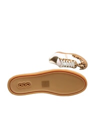 SERAFINI COURT Zapatillas de cuero leopardo de leche blanca - Zapatos Mujer - 5