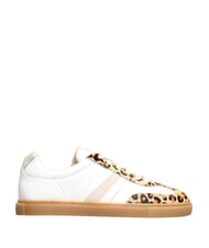 SERAFINI COURT Zapatillas de cuero leopardo de leche blanca - Zapatos Mujer - 6