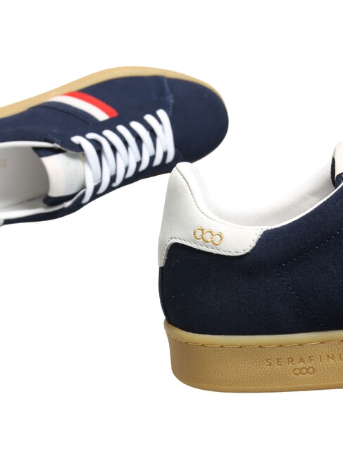 MC ENROE Zapatillas de cuero azul blanco rojo - Zapatos Hombre