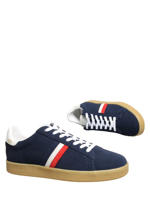 MC ENROE Zapatillas de cuero azul blanco rojo - Zapatos Hombre