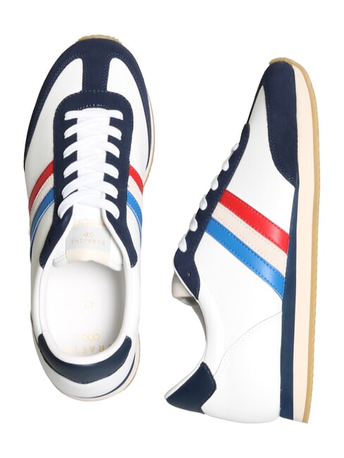 ROME Zapatillas de cuero blanco azul francia - Zapatos Hombre