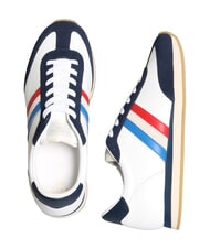 SERAFINI ROME Zapatillas de cuero blanco azul francia - Zapatos Hombre - 3