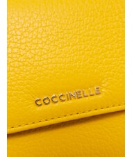 COCCINELLE METALLIC SOFT Bolso de mano de piel con bandolera soleado - Bolsos Mujer - 3