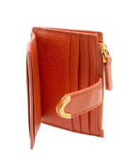 COCCINELLE DEW Tarjetero de piel con monedero rojo granadina - Carteras Mujer - 2